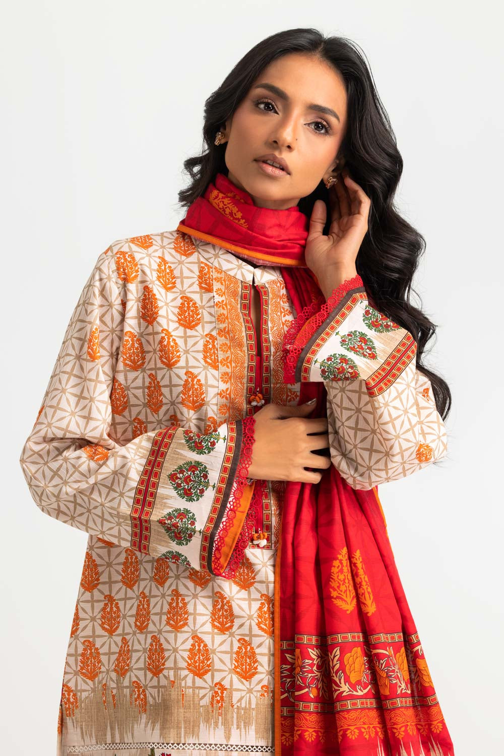 3PC Khaddar Printed Suit