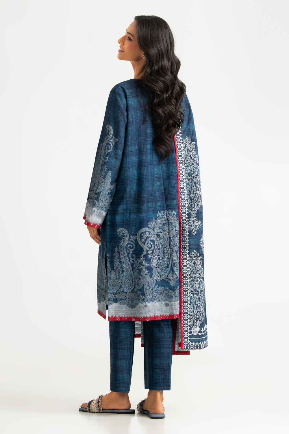 3PC Khaddar Printed Suit