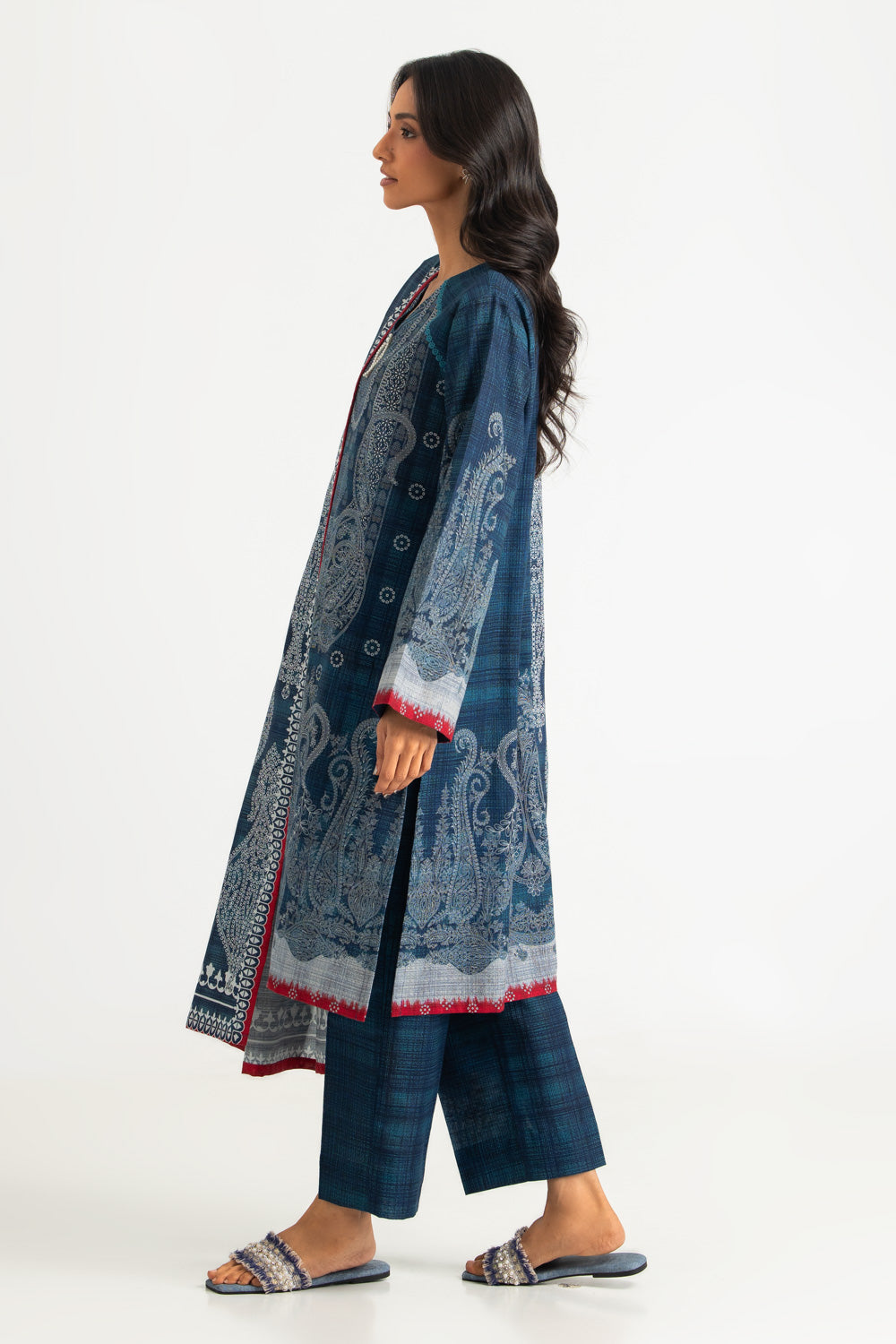 3PC Khaddar Printed Suit