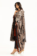 3PC Khaddar Printed Suit with Embroidered IUSTKSD-1262