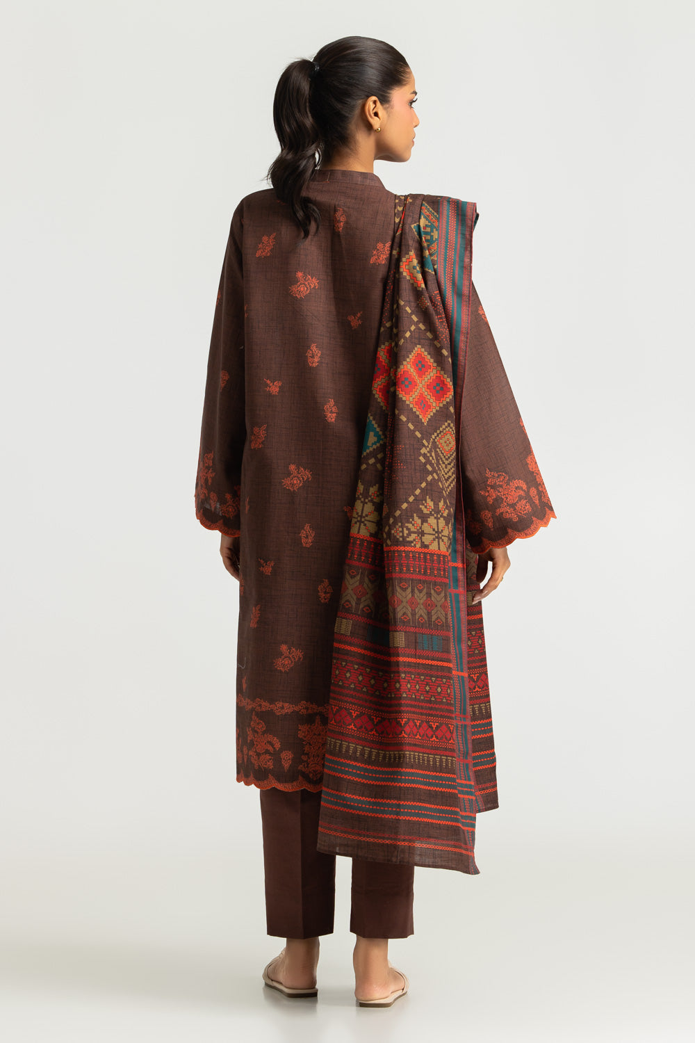 3PC Khaddar Slub Printed Suit