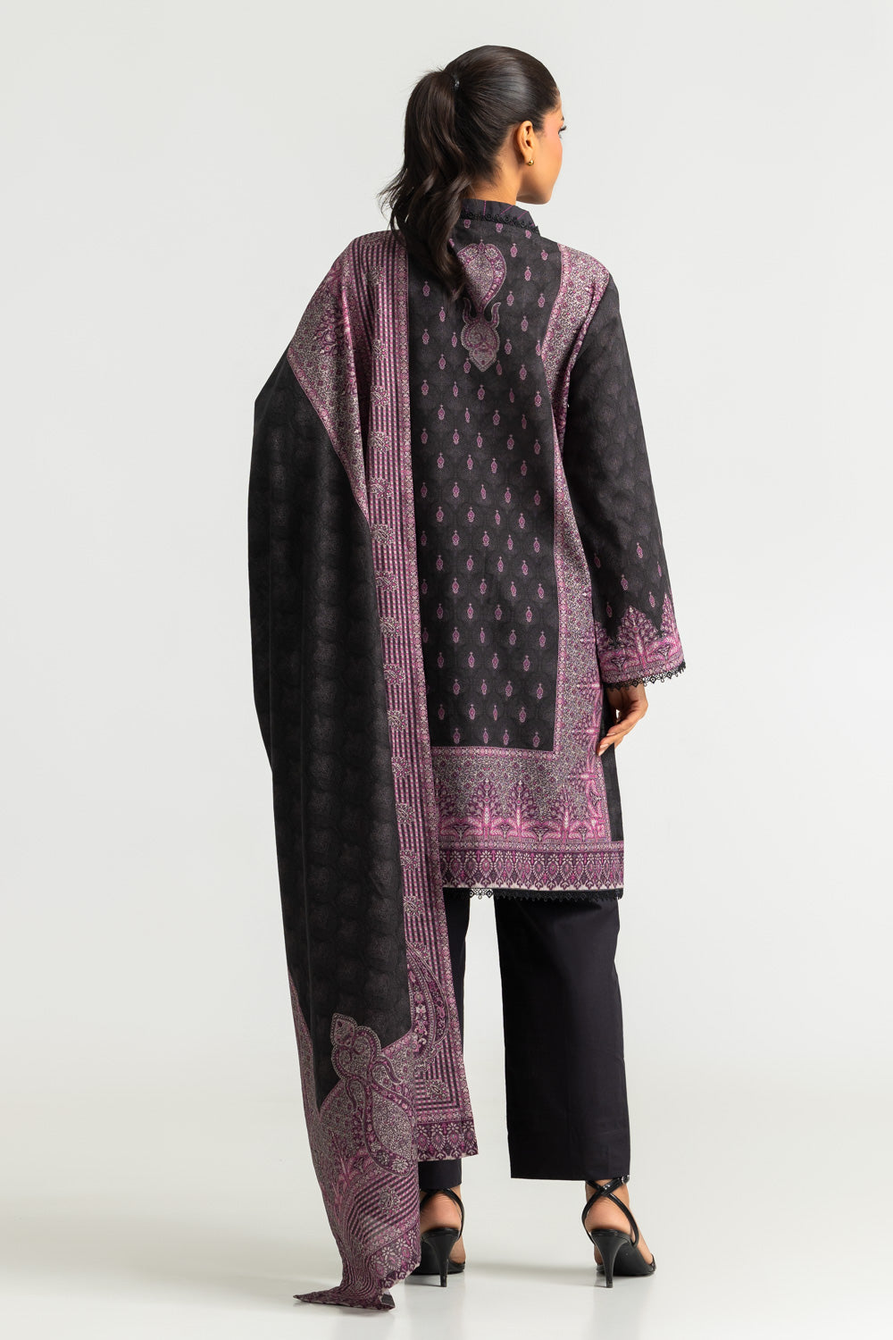 3PC Khaddar Slub Printed Suit