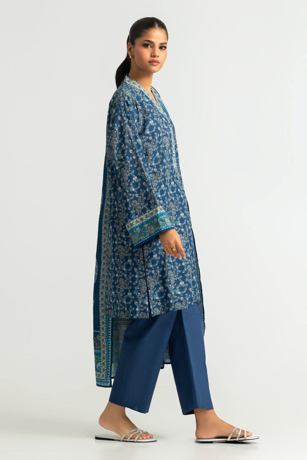 3PC Khaddar Slub Printed Suit