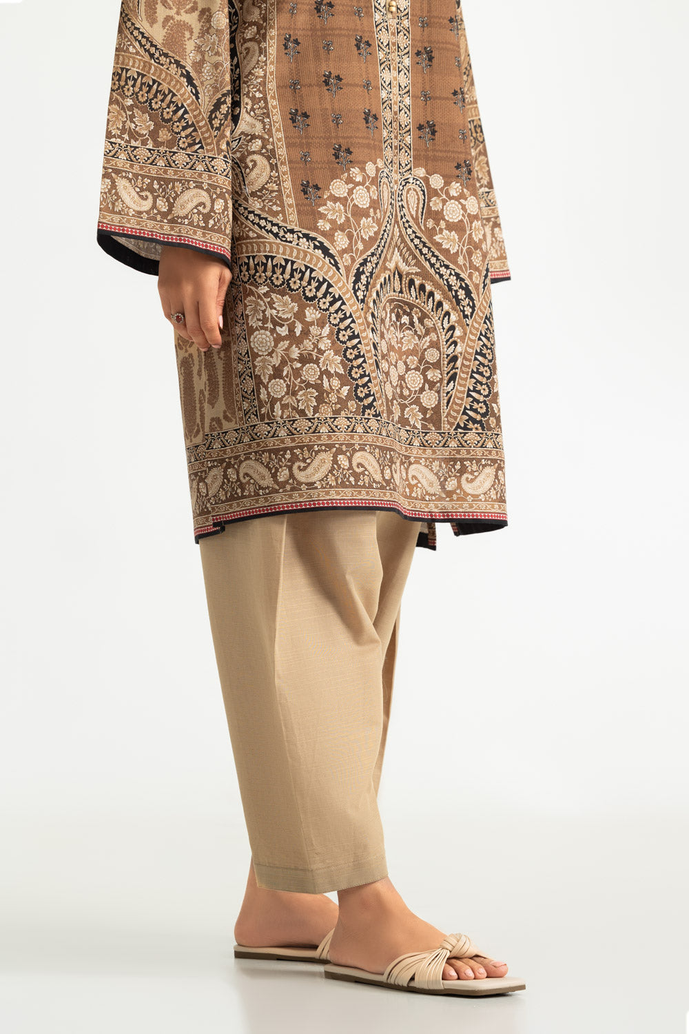 3PC Khaddar Slub Printed Suit
