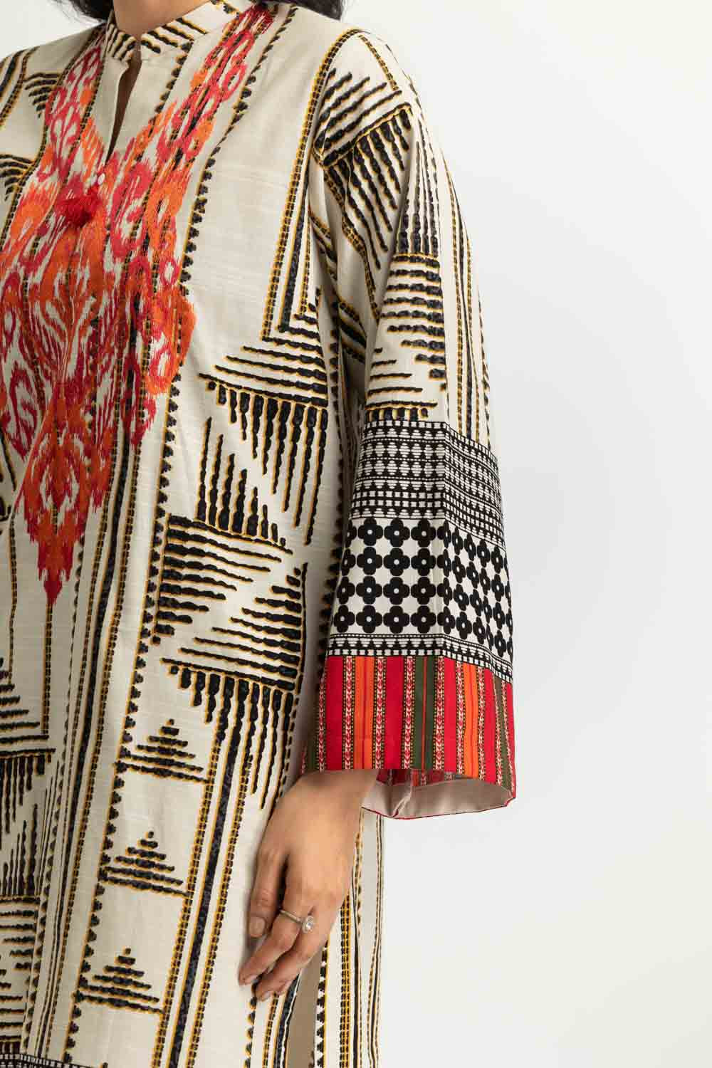 3PC Khaddar Slub Printed Suit