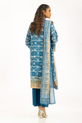 3PC Lacquer Printed Lawn Suit IUSTKSD-2001