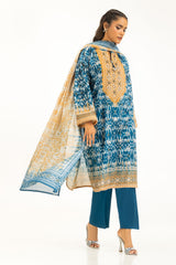 3PC Lacquer Printed Lawn Suit IUSTKSD-2001