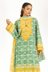 3PC Lacquer Printed Lawn Suit IUSTKSD-2002