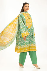 3PC Lacquer Printed Lawn Suit IUSTKSD-2002