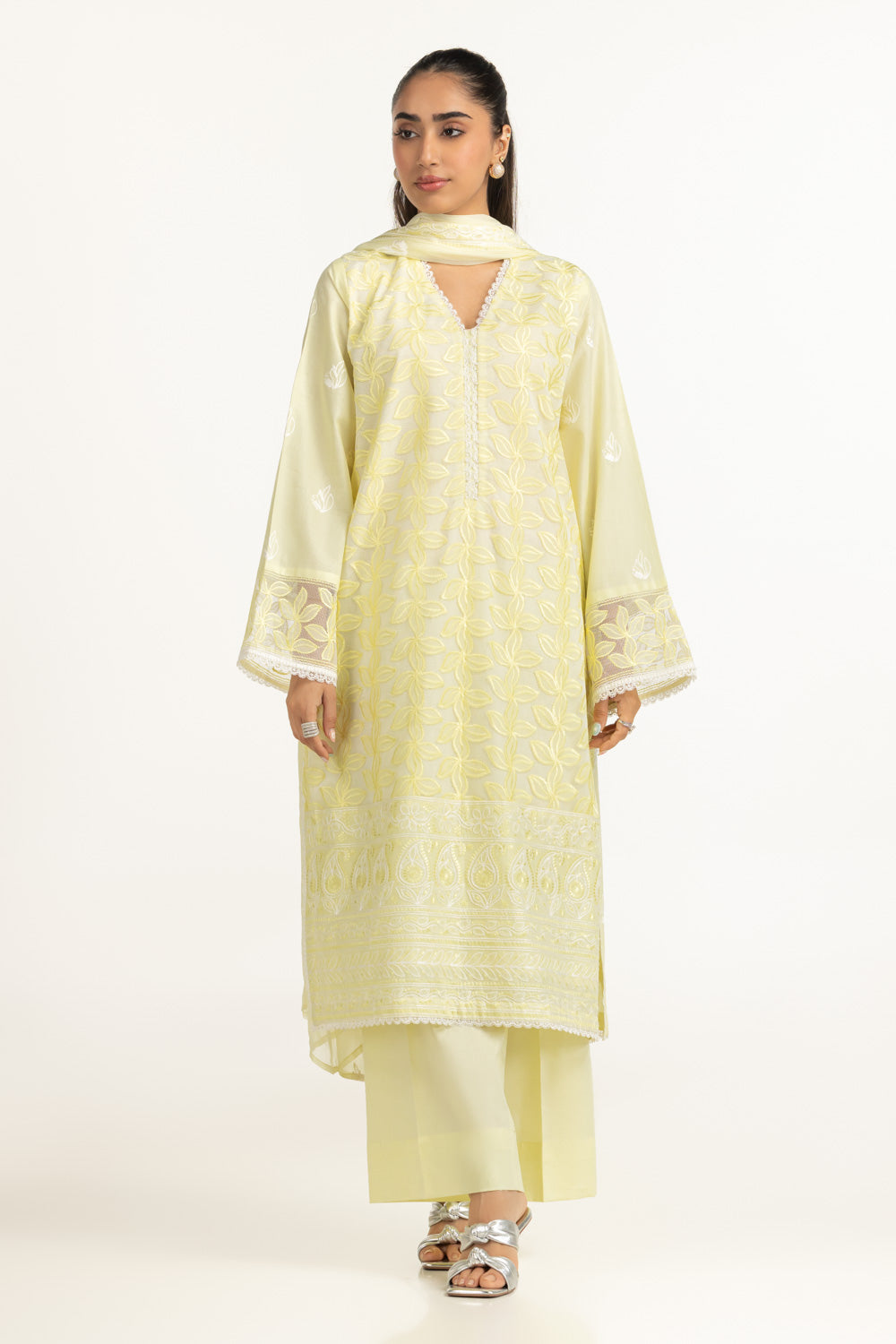 3PC Lawn Embroidered Suit IUSTKSD-1086