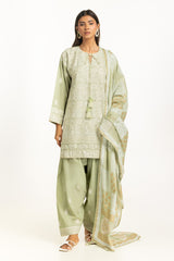 3PC Lawn Embroidered Suit IUSTKSD-1235