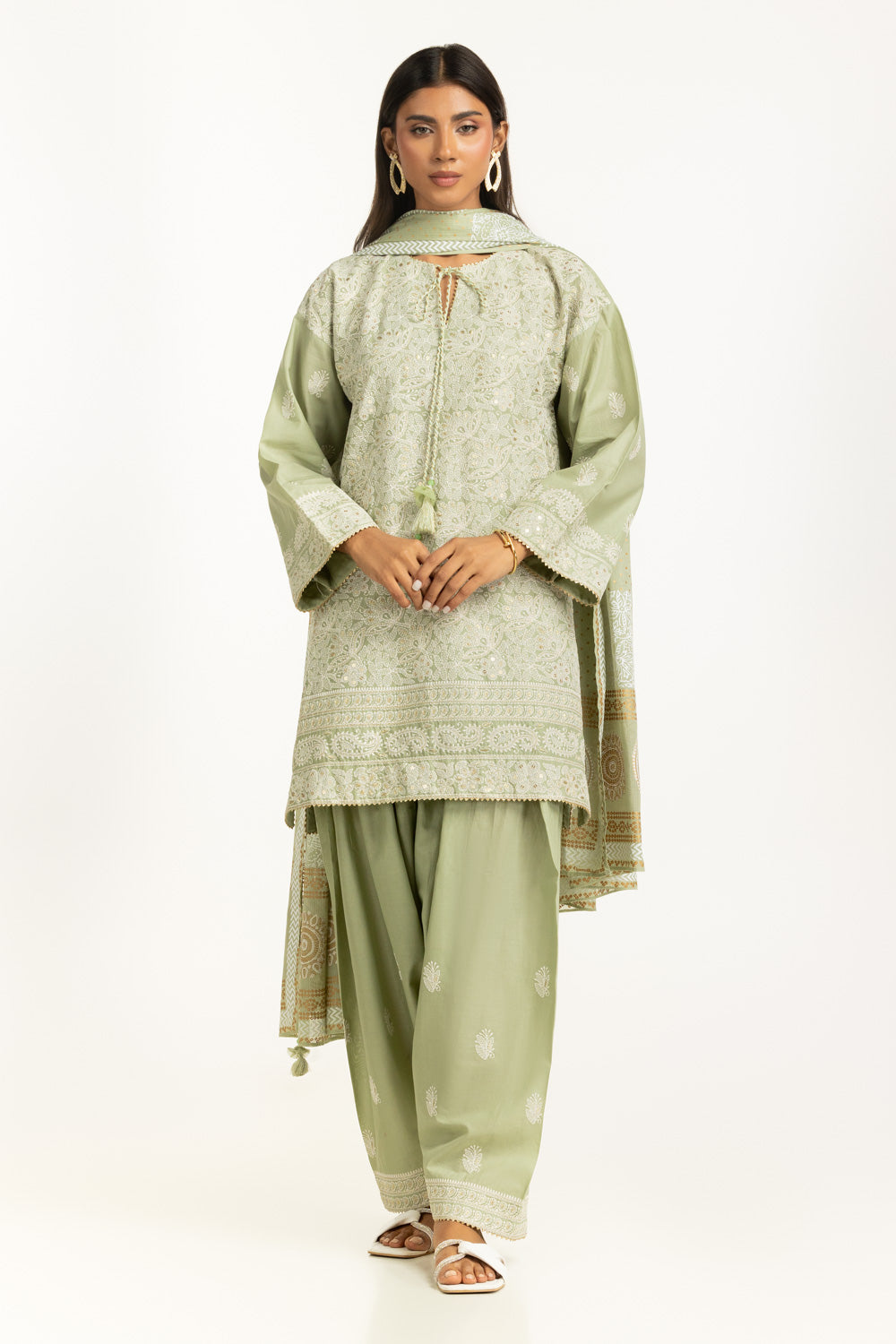 3PC Lawn Embroidered Suit IUSTKSD-1235