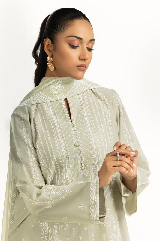 3PC Lawn Embroidered Suit IUSTKSD-2036