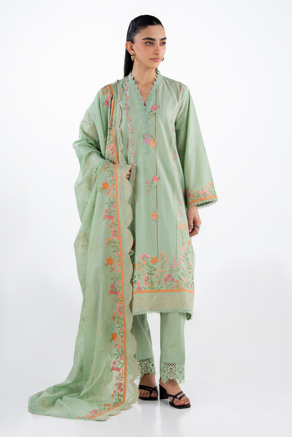 3PC Lawn Embroidered Suit IUSTKSD-2040