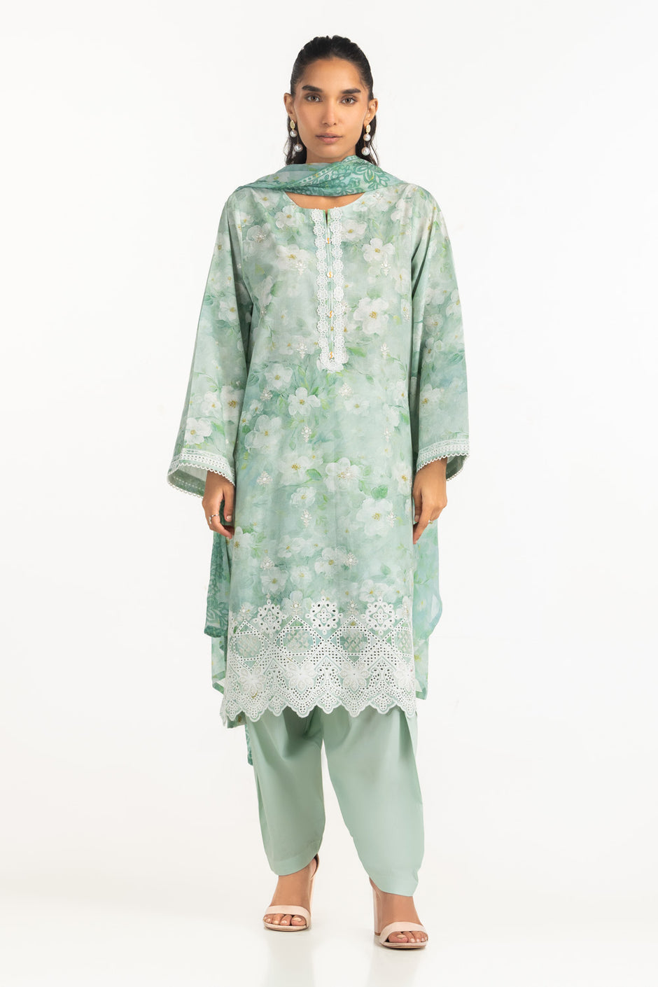 3PC Lawn Embroidered Suit
