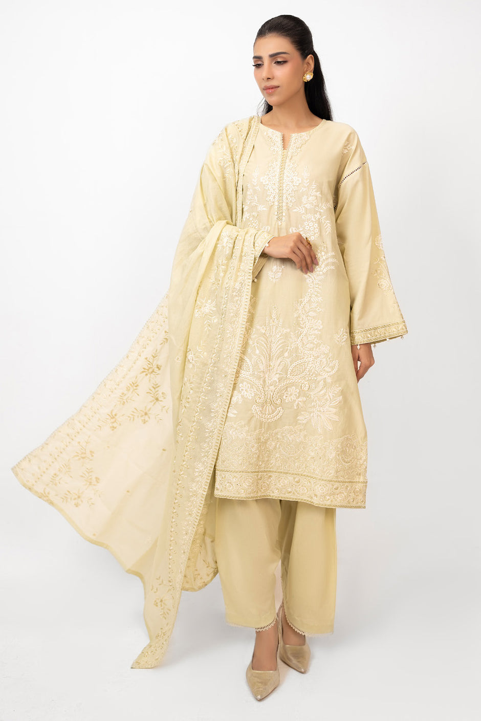 3PC Lawn Embroidered Suit