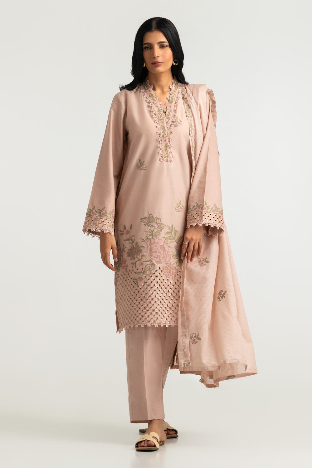 3PC Lawn Embroidered Suit
