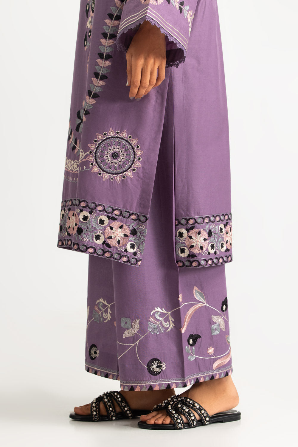 3PC Lawn Embroidered Suit With Printed Dupatta