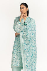 3PC Lawn Lacquer Printed Suit IUSTKSD-2010