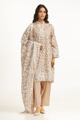 3PC Lawn Lacquer Printed Suit IUSTKSD-2011