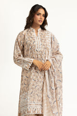 3PC Lawn Lacquer Printed Suit IUSTKSD-2011