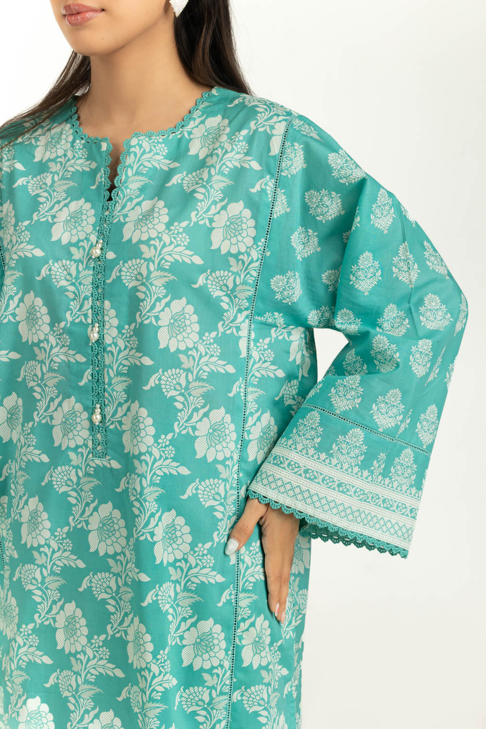 3PC Lawn Lacquer Printed Suit