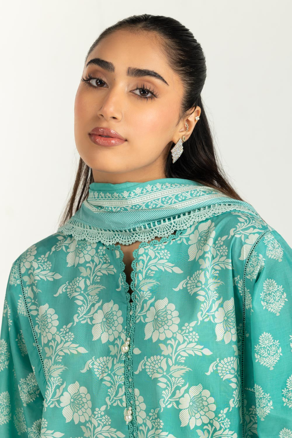 3PC Lawn Lacquer Printed Suit