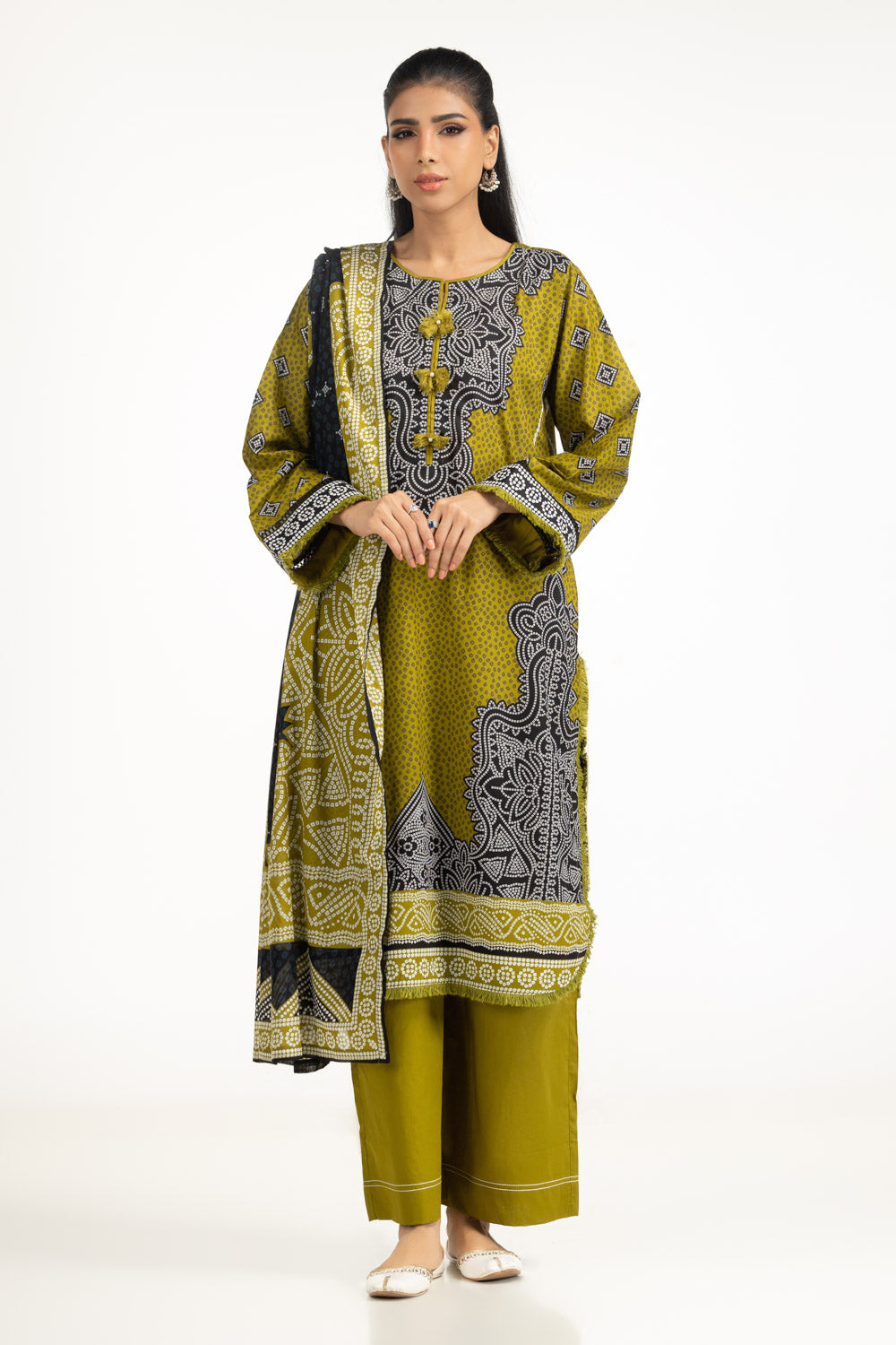 3PC Lawn Printed Suit IUSTKSD-2039