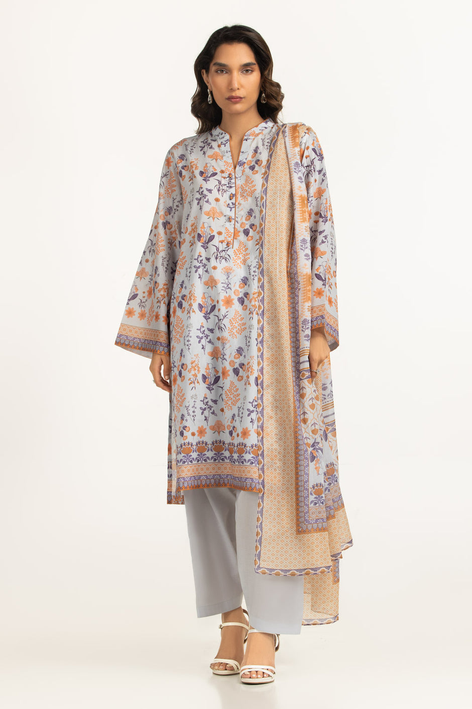 3PC Lawn Printed Suit IUSTKSD-2091