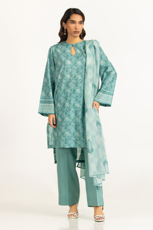3PC Lawn Printed Suit IUSTKSD-2102