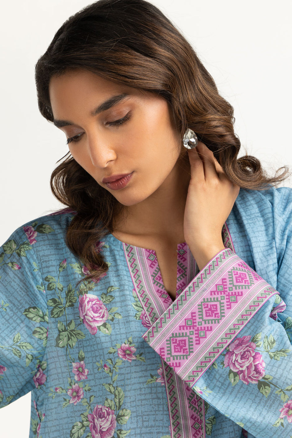 3PC Lawn Printed Suit IUSTKSD-2118