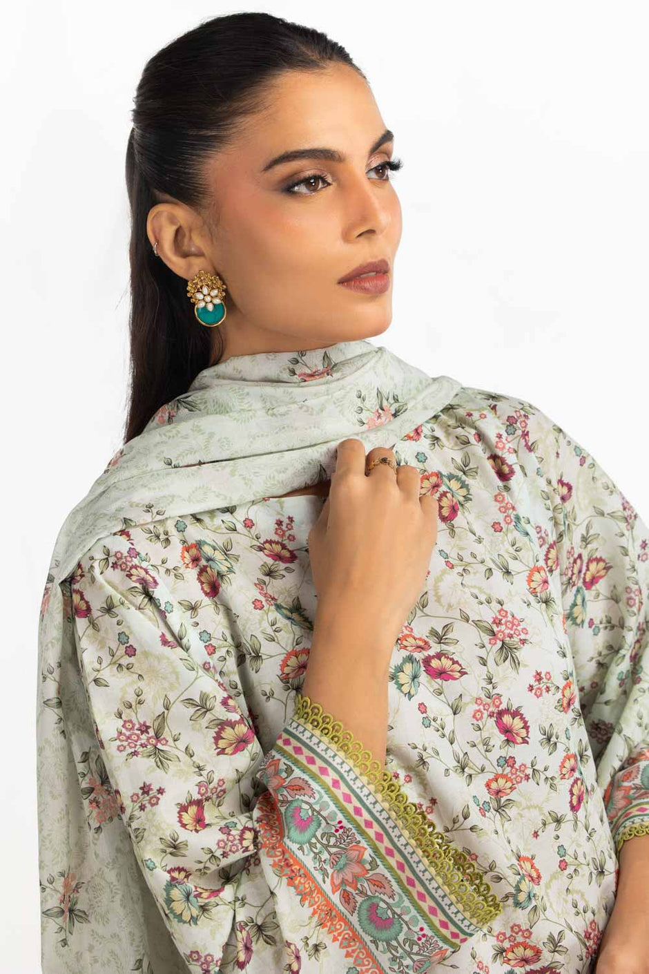 3PC Lawn Printed Suit IUSTKSD-2159