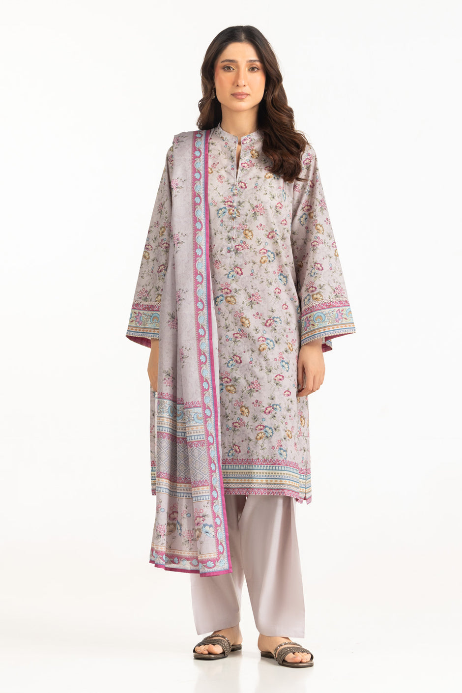 3PC Lawn Printed Suit IUSTKSD-2165