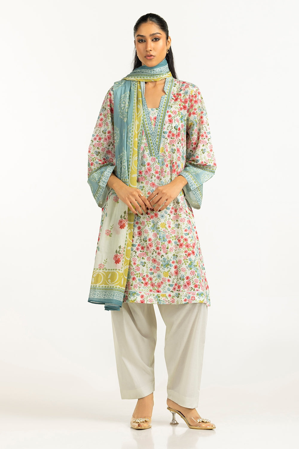 3PC Lawn Printed Suit IUSTKSD-2171
