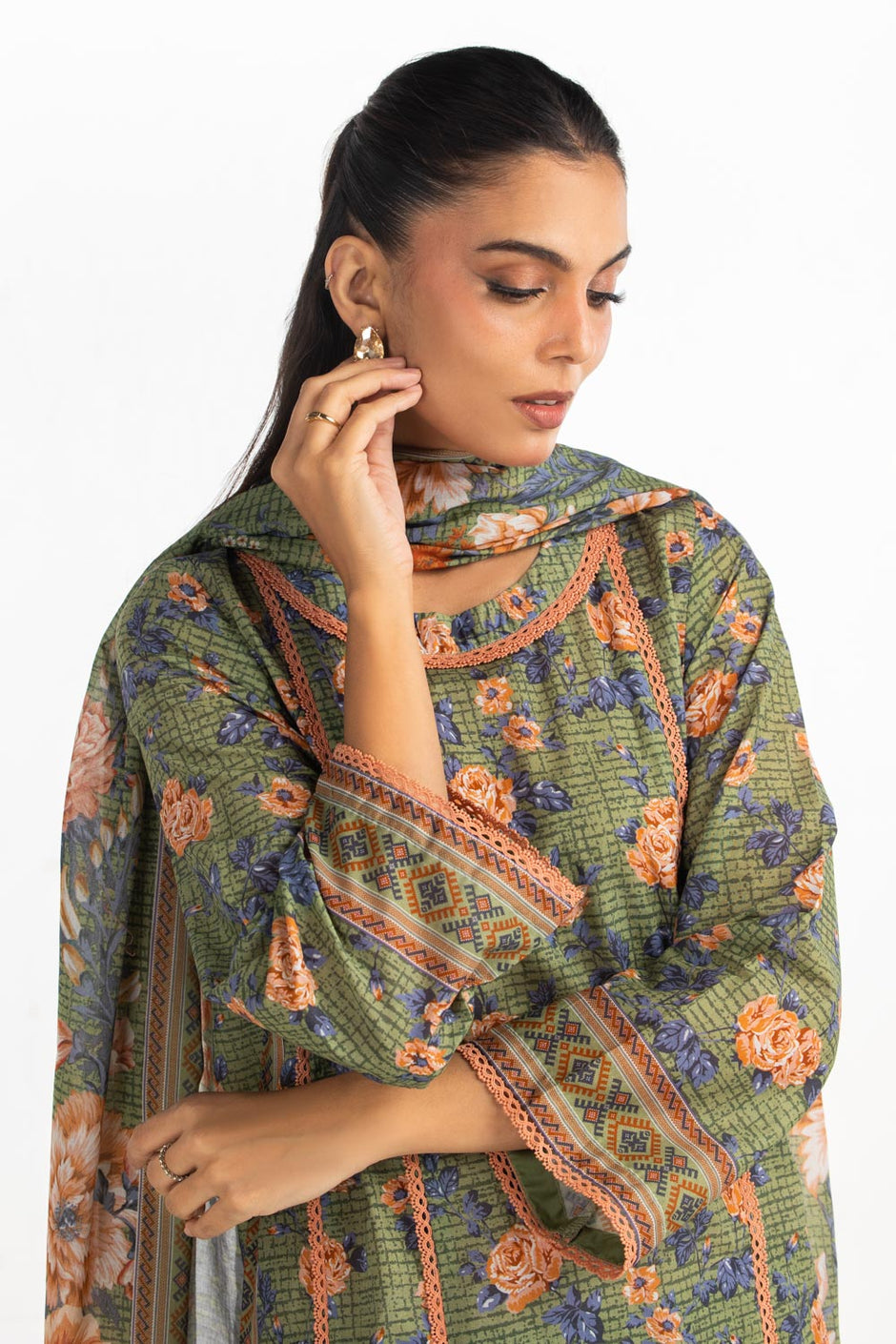 3PC Lawn Printed Suit IUSTKSD-2201