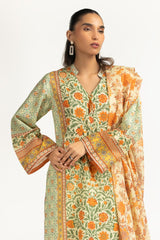 3PC Lawn Printed Suit IUSTKSD-2207