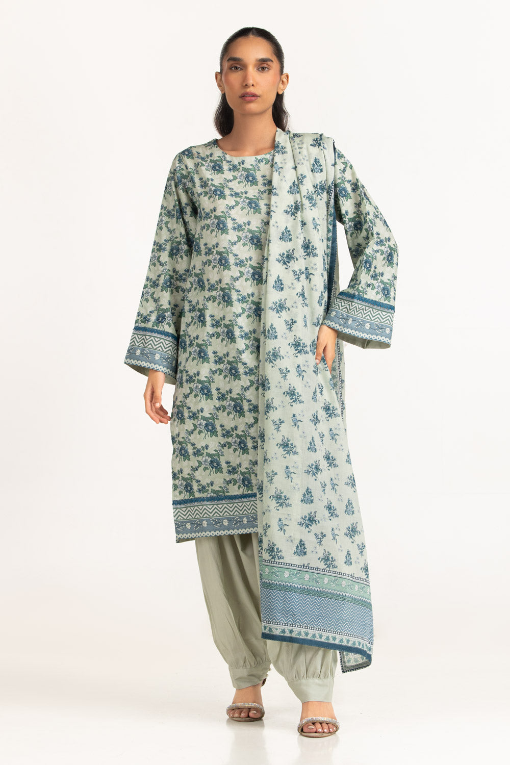 3PC Lawn Printed Suit IUSTKSD-2213