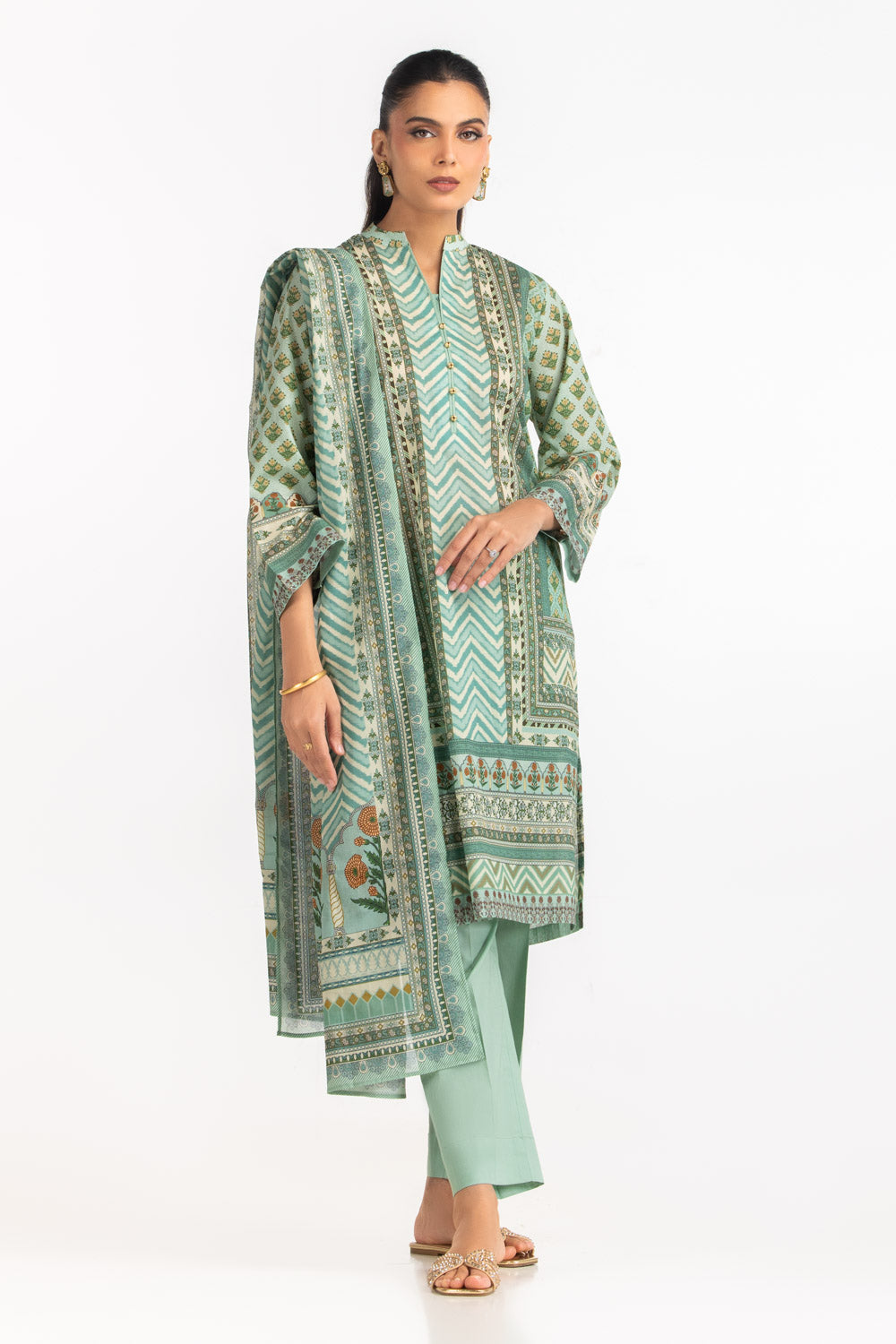 3PC Lawn Printed Suit IUSTKSD-2232