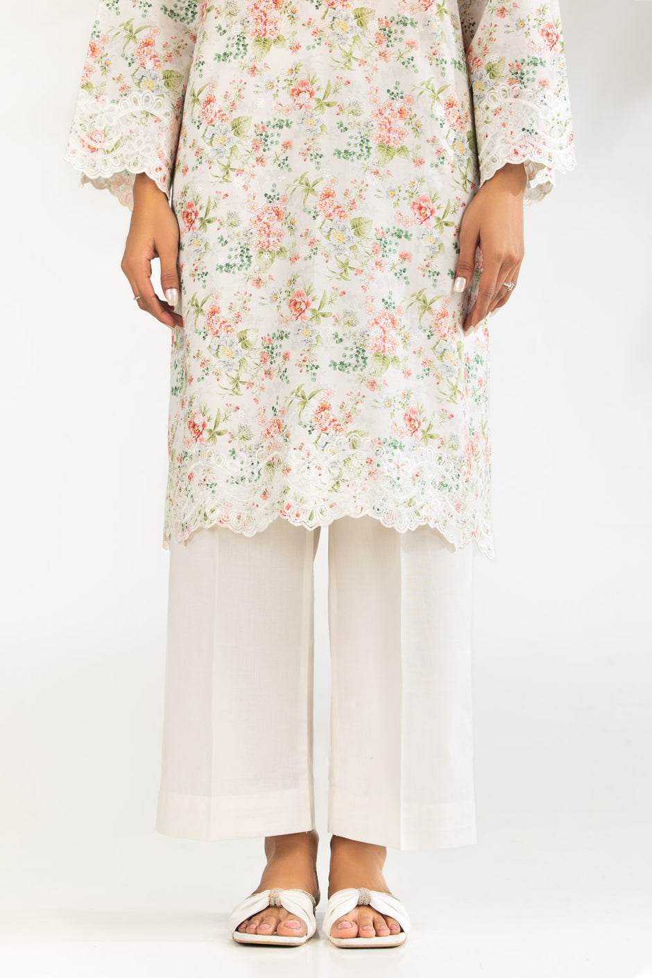 3PC Lawn Printed Suit With Embroidered