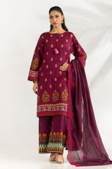 3PC Lawn Printed Suit With Embroidered IUSTKSD-2054