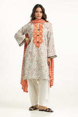 3PC Lawn Printed Suit With Embroidered IUSTKSD-2062