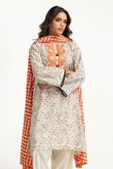 3PC Lawn Printed Suit With Embroidered IUSTKSD-2062