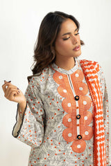 3PC Lawn Printed Suit With Embroidered IUSTKSD-2062