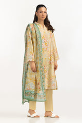 3PC Lawn Printed Suit With Embroidered IUSTKSD-2080