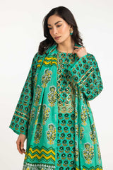 3PC Lawn Printed Suit With Embroidered IUSTKSD-2096