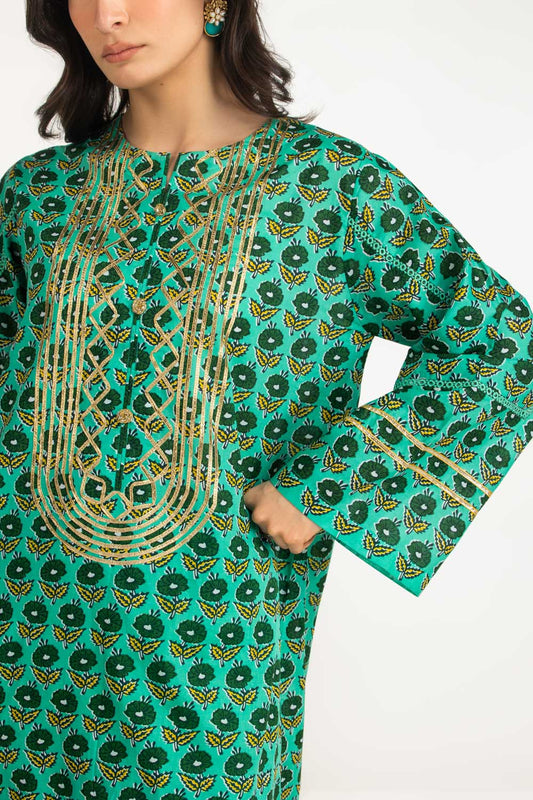 3PC Lawn Printed Suit With Embroidered IUSTKSD-2096