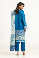 3PC Lawn Printed Suit With Embroidered IUSTKSD-2122
