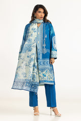 3PC Lawn Printed Suit With Embroidered IUSTKSD-2122
