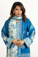 3PC Lawn Printed Suit With Embroidered IUSTKSD-2122