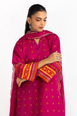 3PC Lawn Printed Suit With Embroidered IUSTKSD-2145